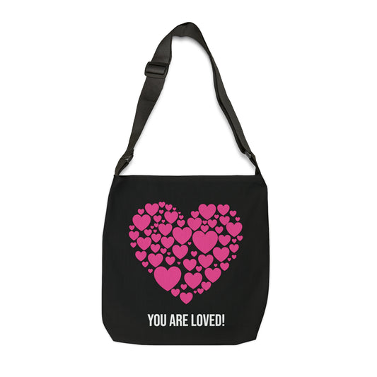 Pink Hearts Adjustable Tote Bag! --FREE SHIPPING❤️