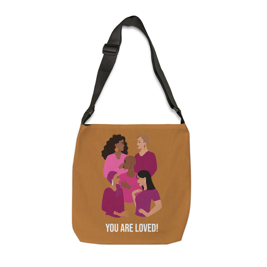 You Are Loved Light Brown Adjustable Tote Bag--FREE SHIPPING❤️